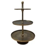 Cake stand Fallstaff 3-plates, Bronze