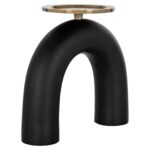 Candle holder Livi big, Black / Gold