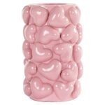 Candle holder Emel hearts big, Pink