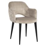 Arm chair Giovanna trendy nature / quartz khaki fire retardant, Be Trendy 01 Nature