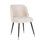 Chair Alicia white chenille fire retardant, Bergen 900 White Chenille
