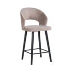 Counter stool Savoy khaki velvet, Quartz Khaki 903