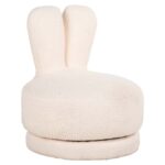 Kids swivel lounge Bunny white teddy, Teddy 14 White