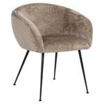 Chair Ruby taupe chenille, Bergen 104 Taupe Chenille