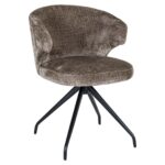 Swivel chair Milly stone chenille, Niagara 104 Stone Chenille