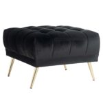 Pouf Huxley antraciet velvet, Quartz Antraciet 801