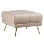 Pouf Huxley khaki velvet, Quartz Khaki 903