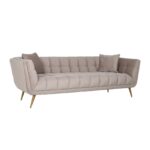Sofa Huxley Khaki velvet / Brushed gold, Quartz Khaki 903