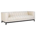Sofa Beaudy white chenille fire retardant, Bergen 900 White Chenille