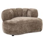Lounge love chair Penelope stone fire retardant, Niagara 104 Stone Chenille
