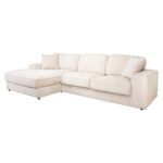 Sofa Santos lounge left + 2,5-seater beige niagara, Niagara 902 Beige Chenille