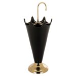 Umbrella stand Jytte, Black / Gold