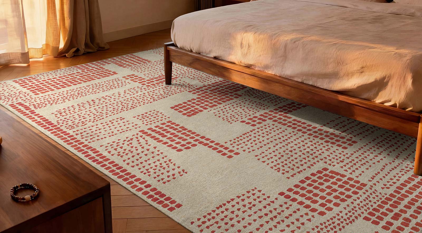 Louis De Poortere rug Craft 2078 Zen Garden Grenadine interior 2
