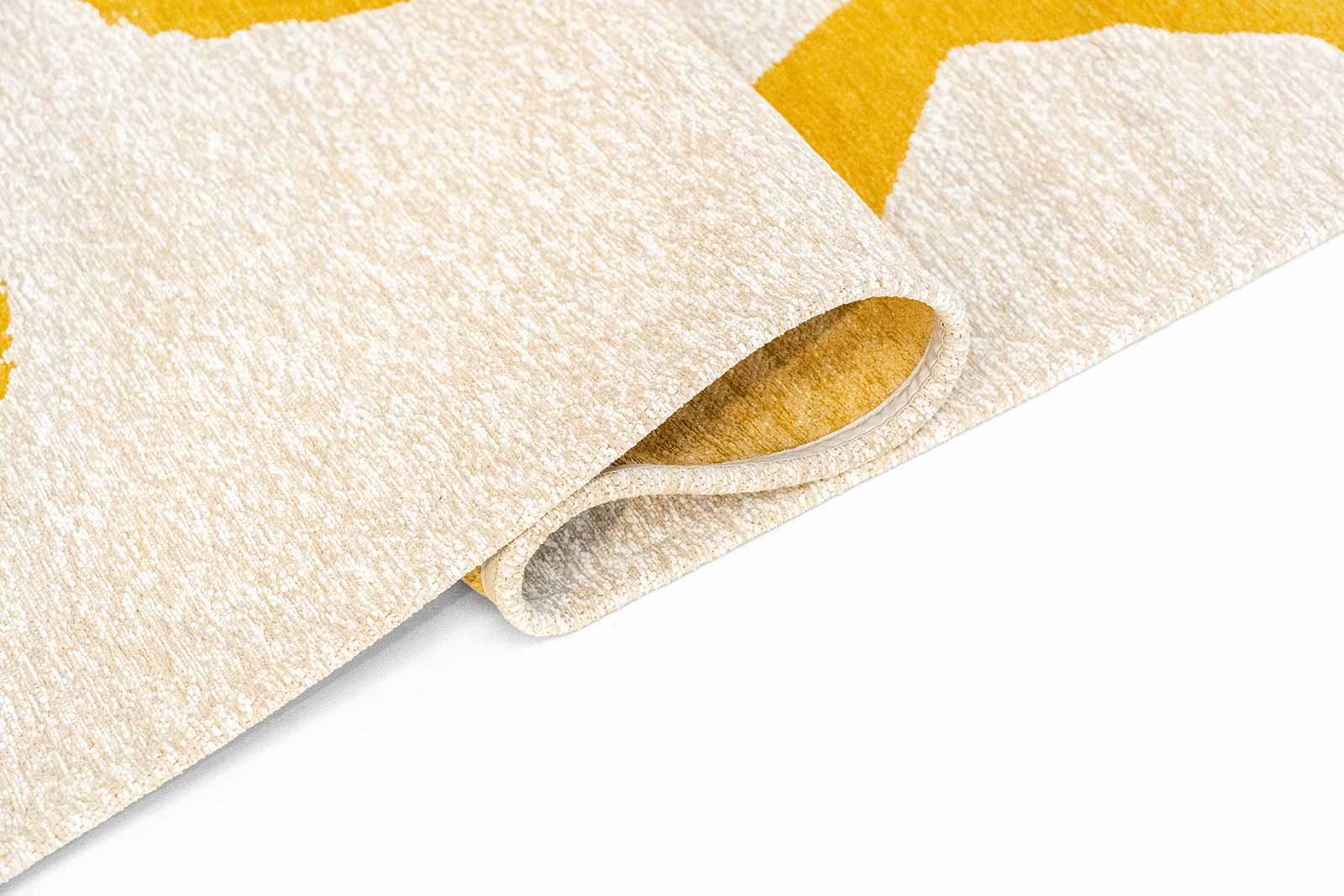 Louis De Poortere rug Craft 2084 Ribbon Pure Yellow fold
