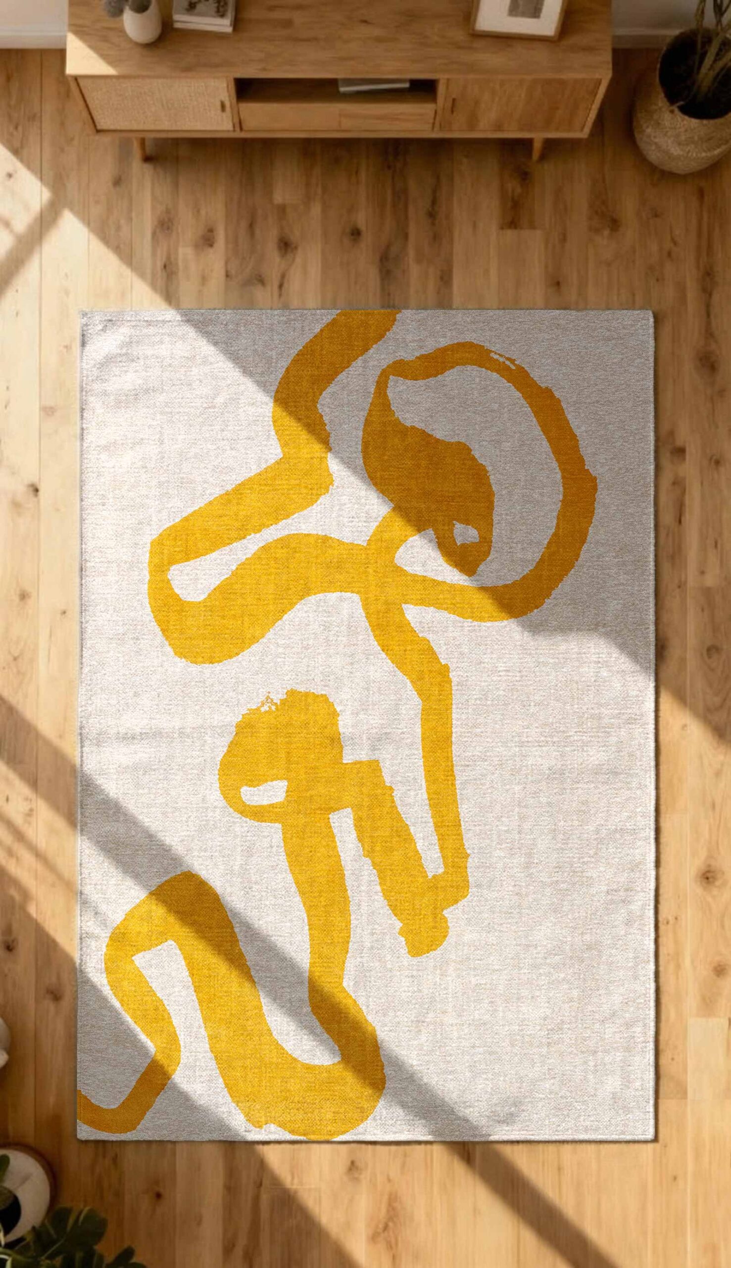 Louis De Poortere rug Craft 2084 Ribbon Pure Yellow interior 3
