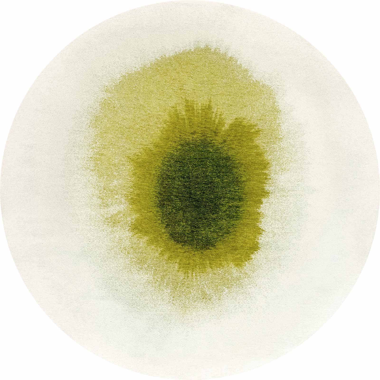 Louis De Poortere rug Meditation 2105 Drop Green Pepper round 1